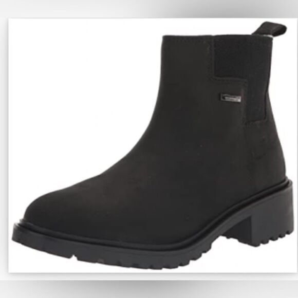 Rockport Women's Ryleigh Gore Chelsea Boot, Black Nubuck Waterproof Warm Lined - Picture 1 of 3
